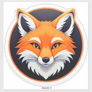 Sticker Tête de renard vibrant