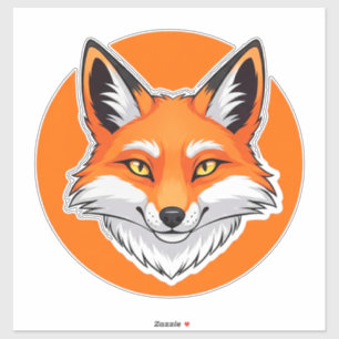 Sticker Tête de renard vibrant