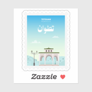 Sticker Tetouan Maroc Timbre-Poste Voyage