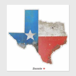 Sticker Texas, Étoile solitaire, Drapeau, Carte