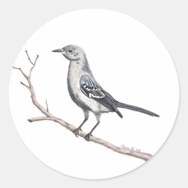 Sticker Texas Mockingbird (Devant)