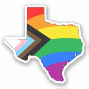 Sticker Texas State Pride LGBTQ Progress Pride