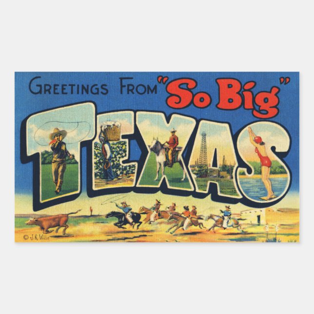 Sticker Texas vintage (Devant)