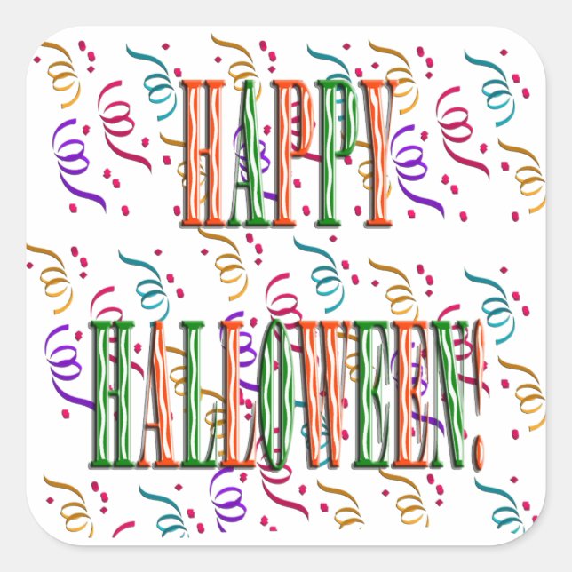 Sticker texte Confetti & Halloween Festival (Devant)