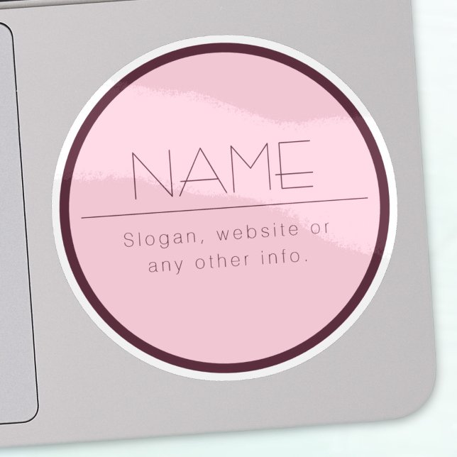 Sticker Texte moderne personnalisable avec bordure (Créateur téléchargé)