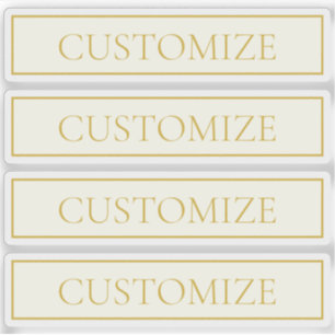 Sticker Texte personnalisable simple et élégant Or blanc