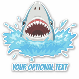 Sticker Texte personnalisé Funny Shark