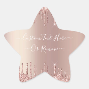 Sticker texte personnalisé rose Parties scintillan