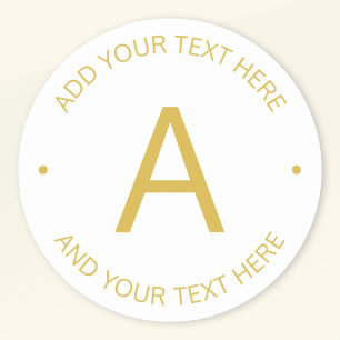 Sticker Texte personnalisé simple et moderne   Gold Transp