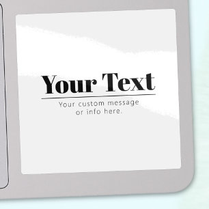 Sticker Texte rétro-moderne élégant   Noir & Blanc