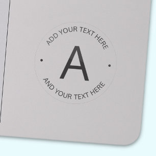 Sticker Texte simple et personnalisable   Gris et transpar