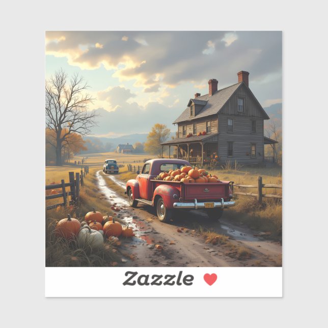Sticker Thanksgiving in the country (Feuille)