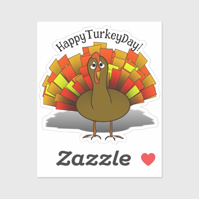 Sticker Thanksgiving Inquiète Turquie (Feuille)
