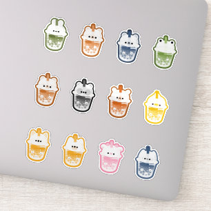 Sticker Thé Boba animal mou