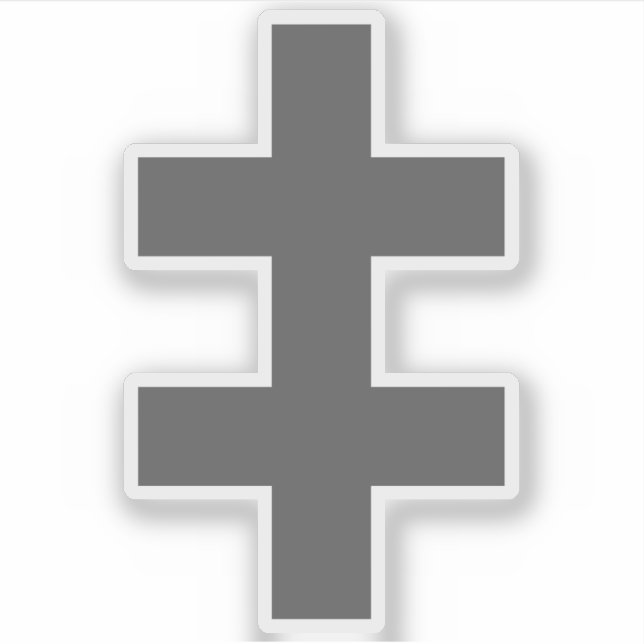 Sticker The Cross Of Lorraine (grey) (Devant)