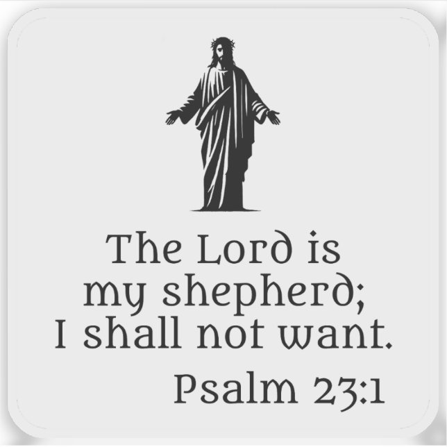 Sticker The Lord is my shepherd (black) (Devant)