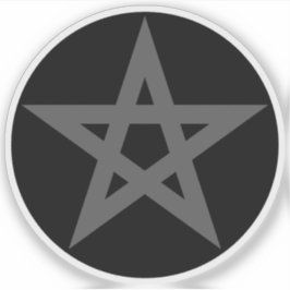 Sticker The Pentagram (grey on black)