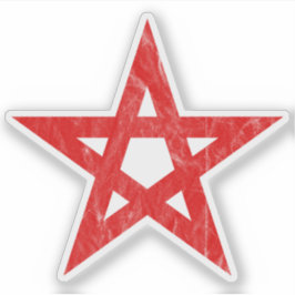 Sticker The Pentagram (red vintage)