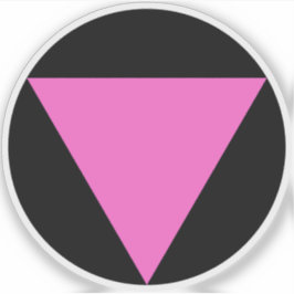 Sticker The Pink Triangle - LGBT Gay Pride (on black)