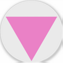 Sticker The Pink Triangle - LGBT Gay Pride (on white)