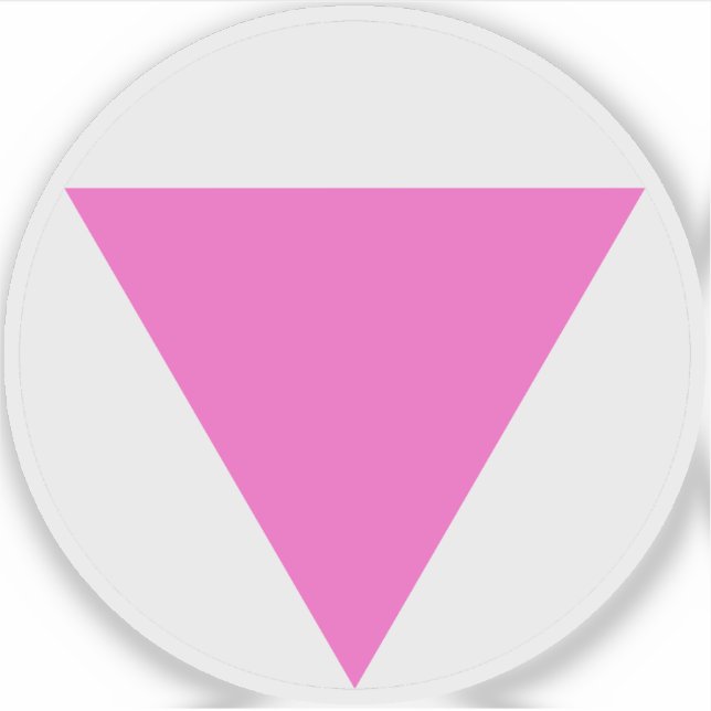 Sticker The Pink Triangle - LGBT Gay Pride (on white) (Devant)