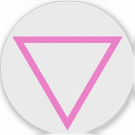 Sticker The Pink Triangle v2 - LGBT Gay Pride (on white)