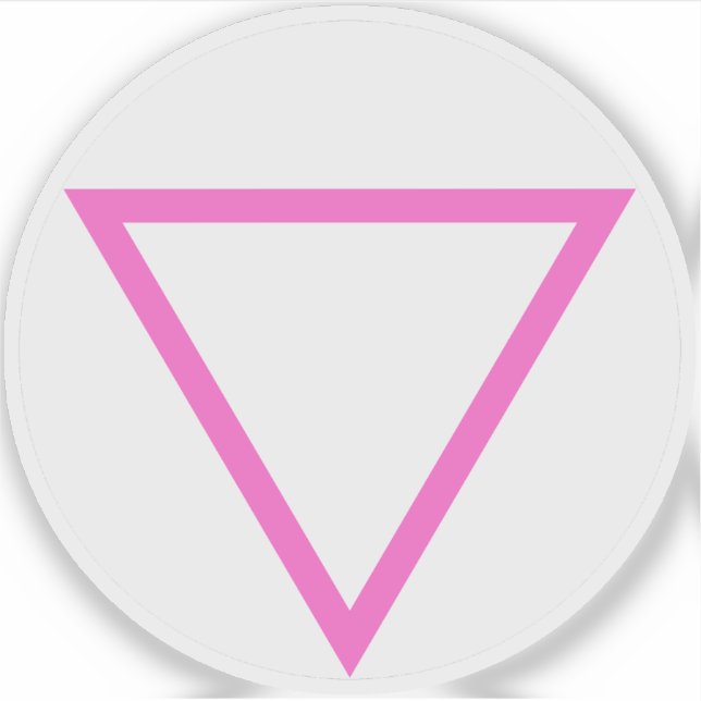Sticker The Pink Triangle v2 - LGBT Gay Pride (on white) (Devant)