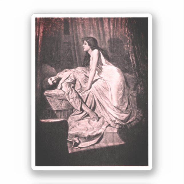 Sticker The Vampire (Philip Burne-Jones, 1897) (Recto)