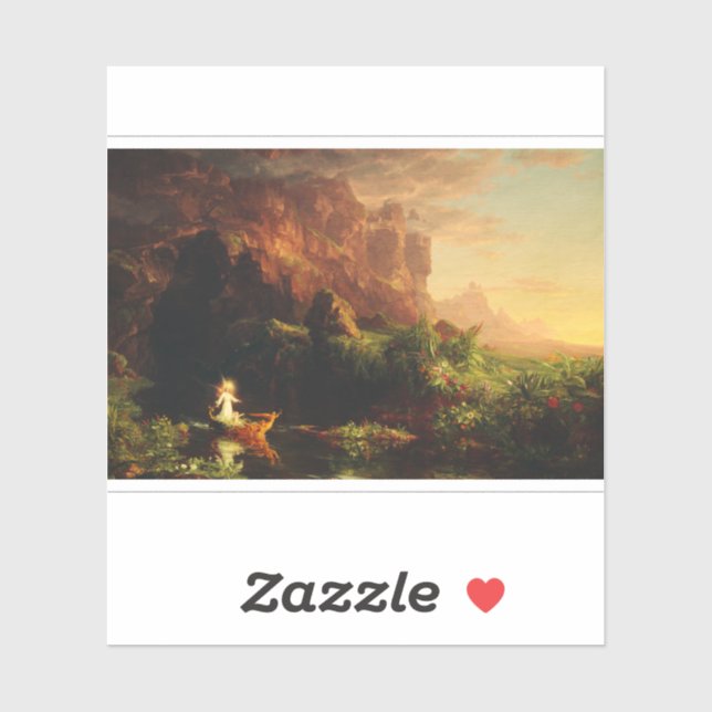 Sticker The Voyage of Life Childhood by Thomas Cole (Feuille)