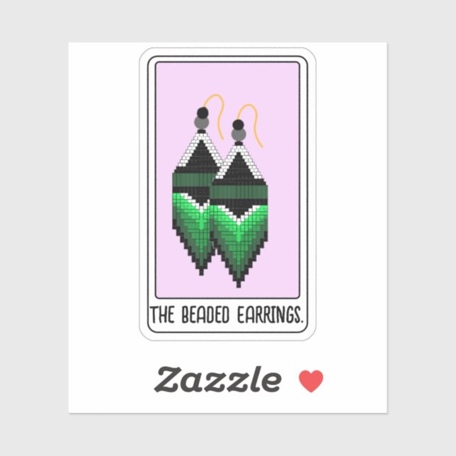 Sticker TheBeadedEarrings-TarotCard -Autocollant de vinyle (Feuille)