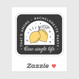 Sticker Thème de fruit de citron de fête de Bachelorette n