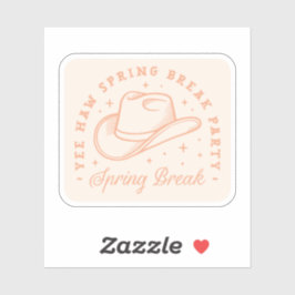 Sticker Thème de la fête de printemps cowgirl pêche esthét