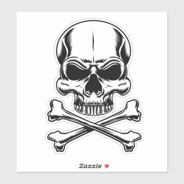 Sticker Thème pirate Fête Adulte Vaisseau Crâne (Feuille)