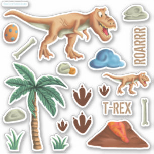 Sticker Thème Poster de animal Roarrr Dinosaur T-Rex