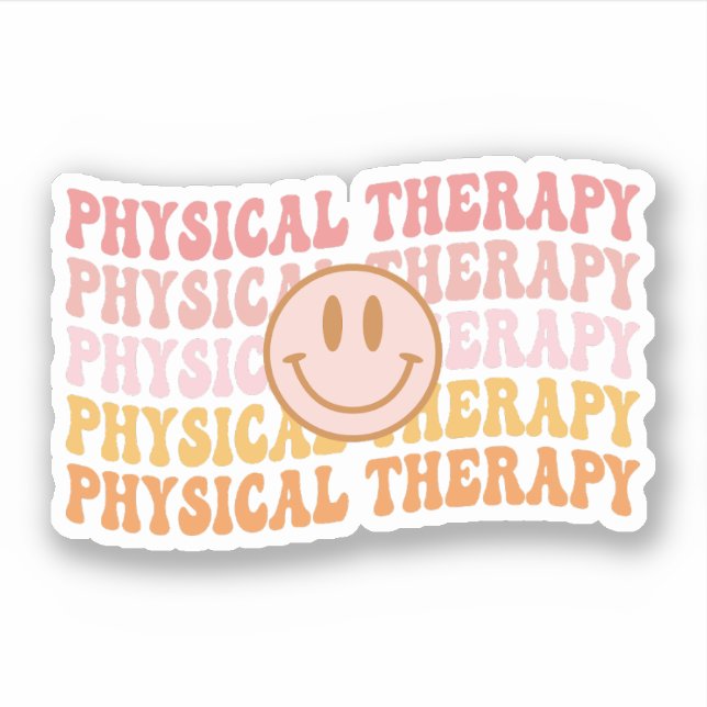 Sticker Thérapie physique, physiothérapeute adjoint PTA (Devant)