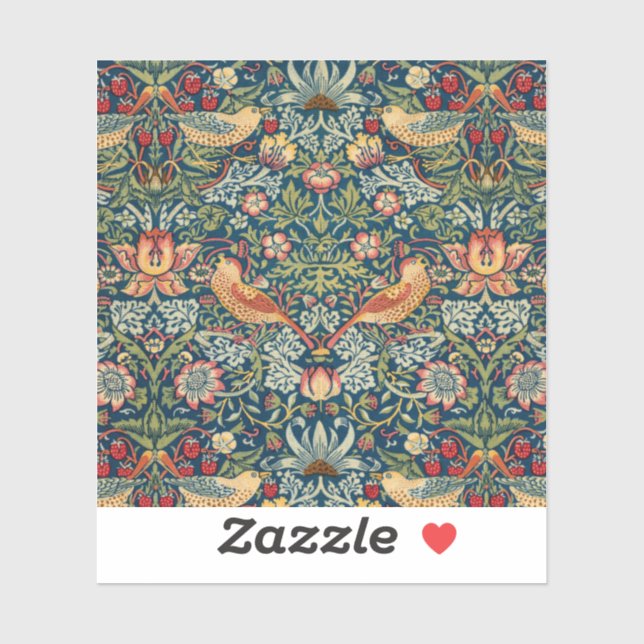 Sticker Thief de fraises par William Morris (Feuille)