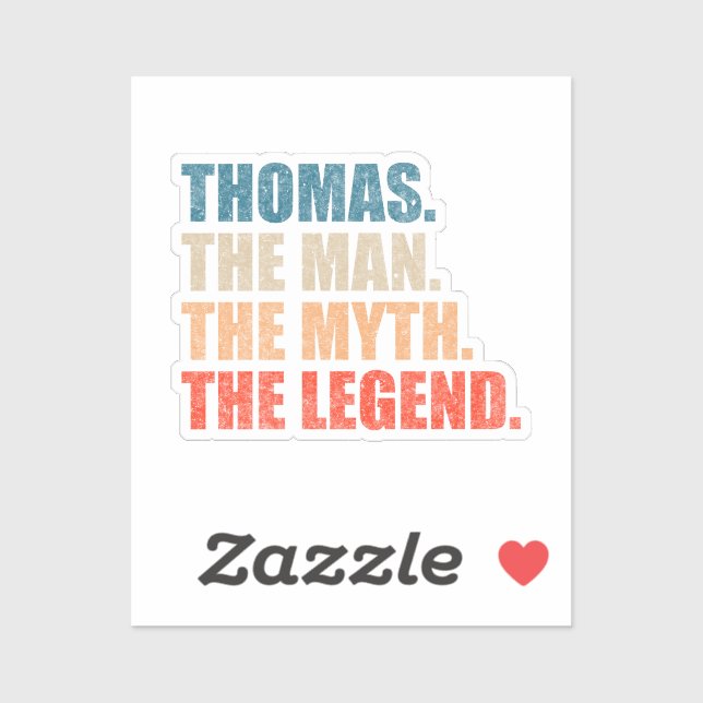 Sticker Thomas L'Homme Le Mythe La Légende (Feuille)