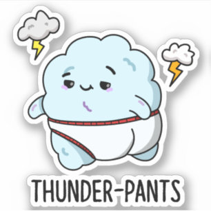 Sticker Thunderpants Funky Cloud Météo Pun