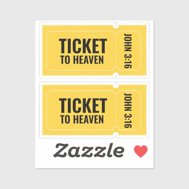 Sticker Ticket au paradis (Feuille)