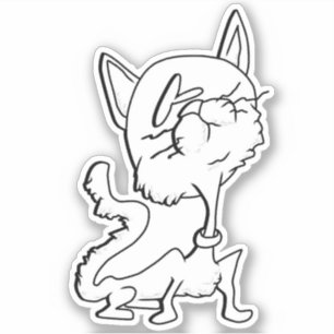 STICKER TICKME ME SILLY CAT2