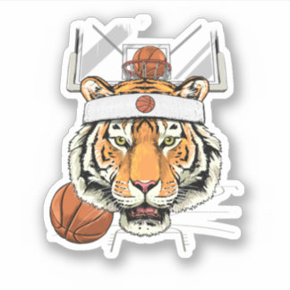 Sticker Tiger Basketball Tiger Amateurs de basket-ball Lec