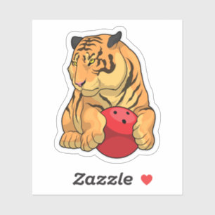 Sticker Tiger Bowling Bowling boule