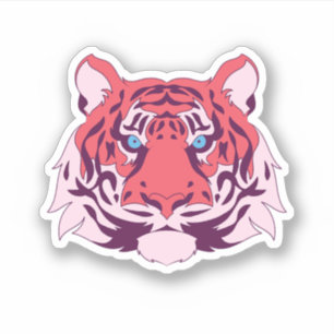 Sticker Tiger Head Asie Faune Animal Wild Cat Tiger. Pe