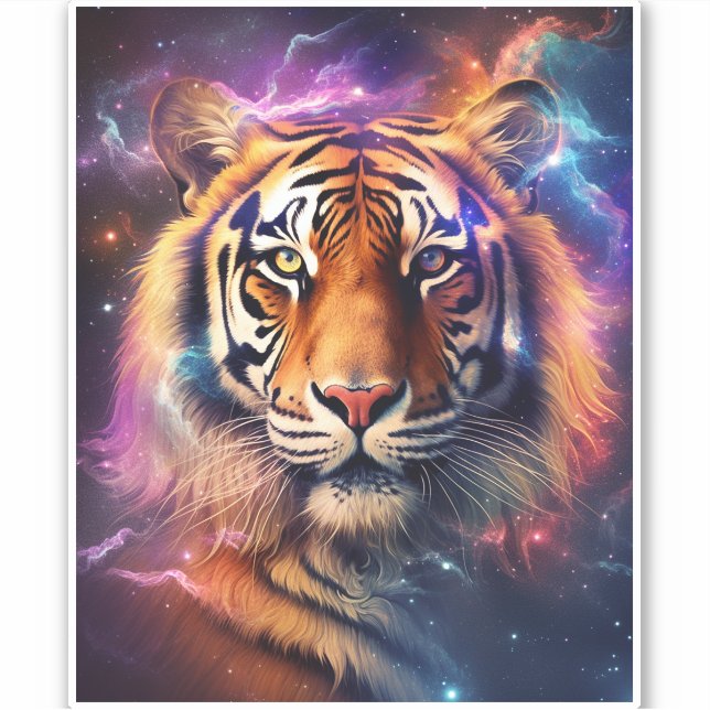 Sticker Tigre cosmique (Devant)