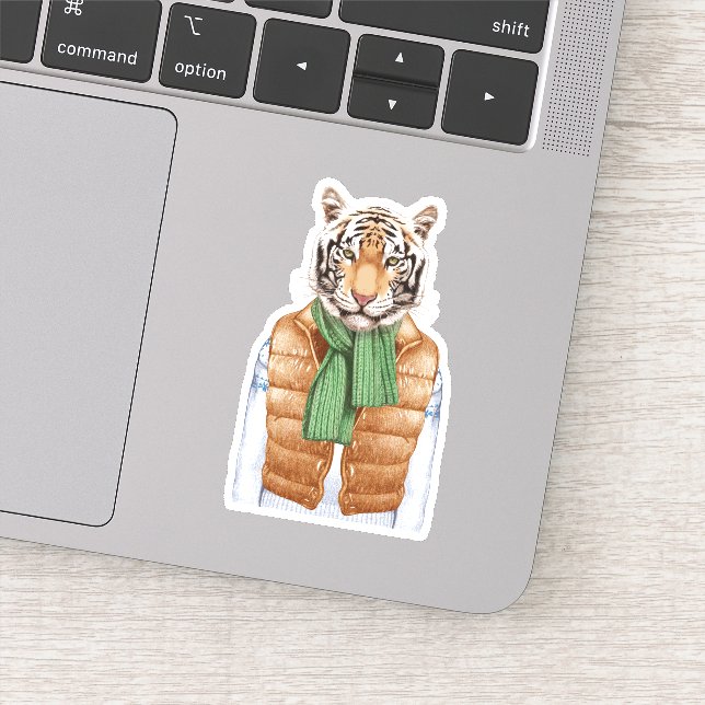 Sticker Tigre de gilet (Détail)