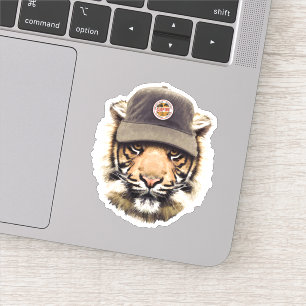 Sticker Tigre surfant