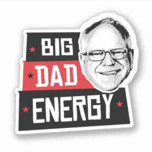 Sticker Tim Walz Big Dad Energy