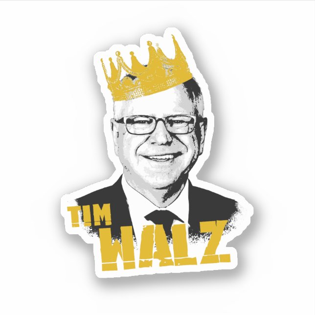 Sticker Tim Walz célèbre (Devant)