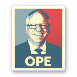 Sticker Tim Walz OPE