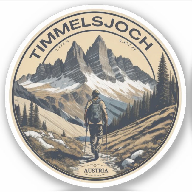 Sticker Timmelsjoch - passage du rombo (Devant)